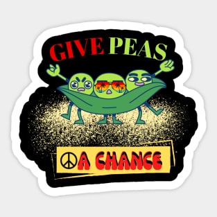 Give Peas a Chance Sticker